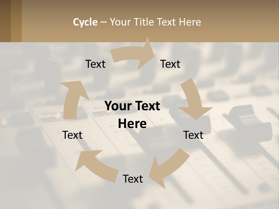 A Sound Board With Many Knobs On It PowerPoint Template