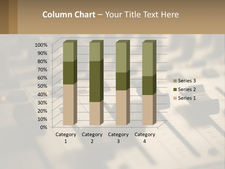 A Sound Board With Many Knobs On It PowerPoint Template