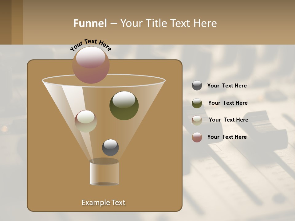 A Sound Board With Many Knobs On It PowerPoint Template
