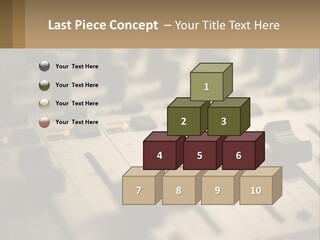 A Sound Board With Many Knobs On It PowerPoint Template