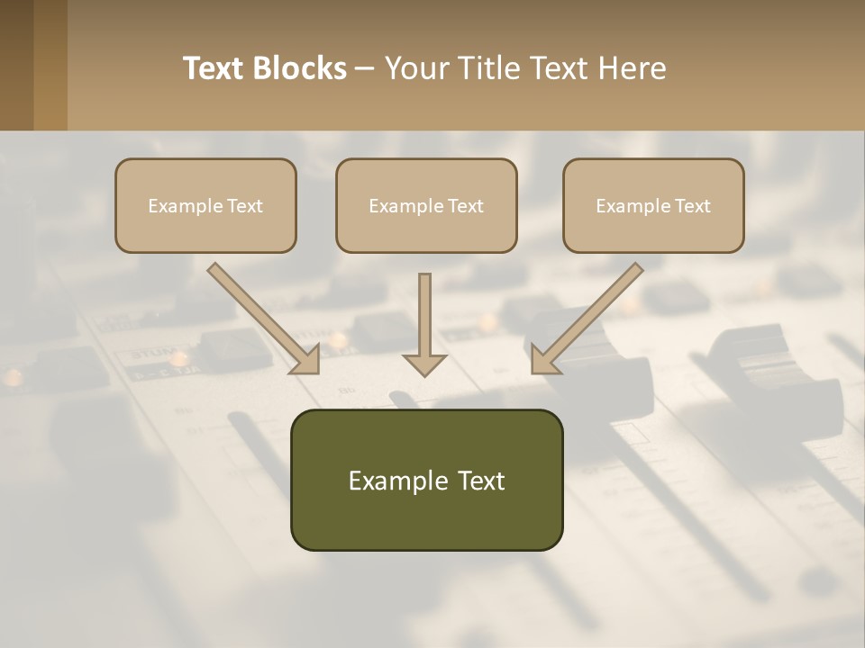 A Sound Board With Many Knobs On It PowerPoint Template