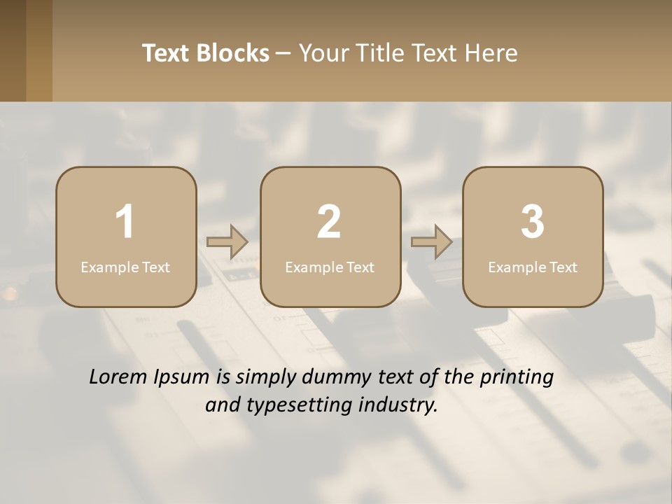 A Sound Board With Many Knobs On It PowerPoint Template
