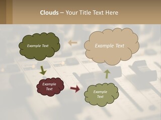 A Sound Board With Many Knobs On It PowerPoint Template