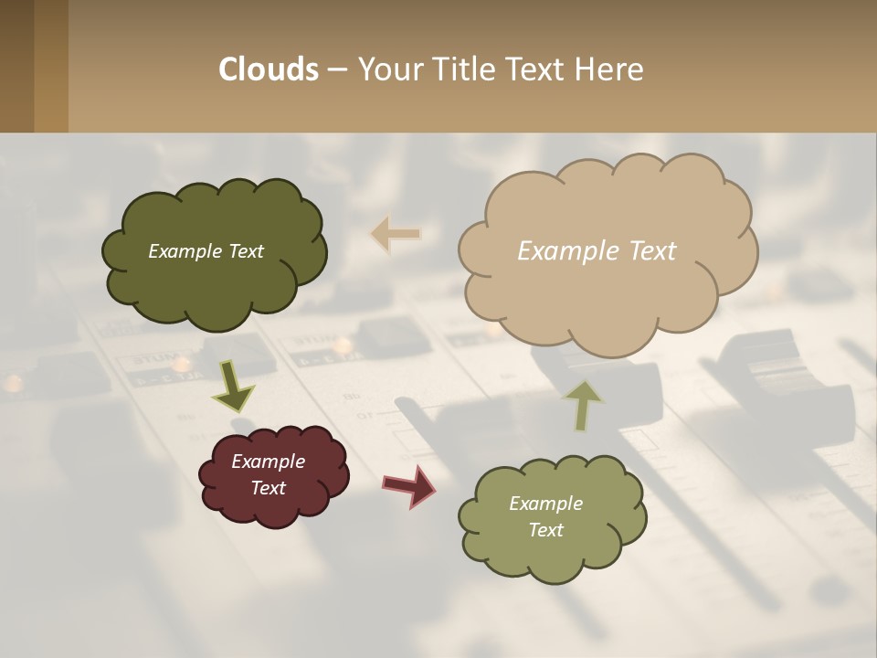 A Sound Board With Many Knobs On It PowerPoint Template