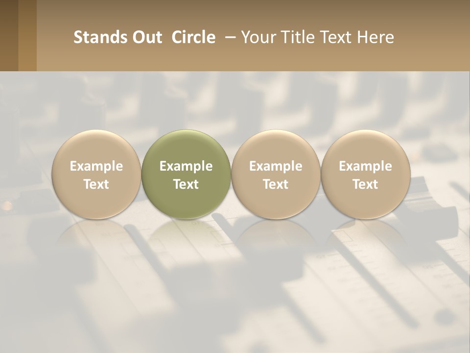 A Sound Board With Many Knobs On It PowerPoint Template