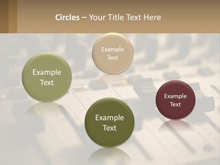 A Sound Board With Many Knobs On It PowerPoint Template