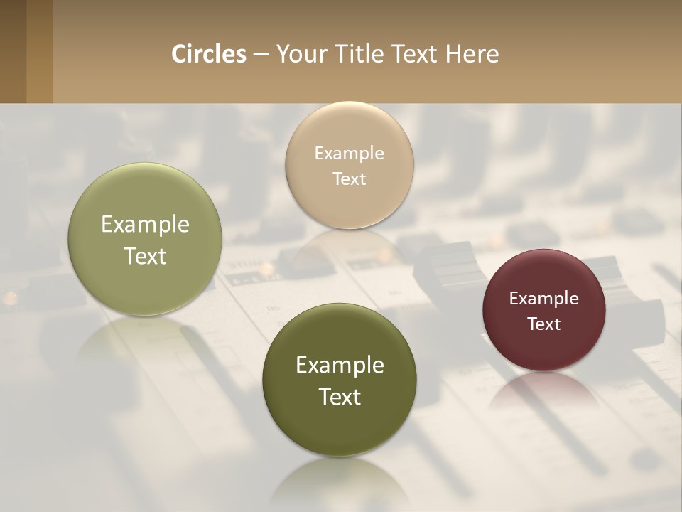 A Sound Board With Many Knobs On It PowerPoint Template