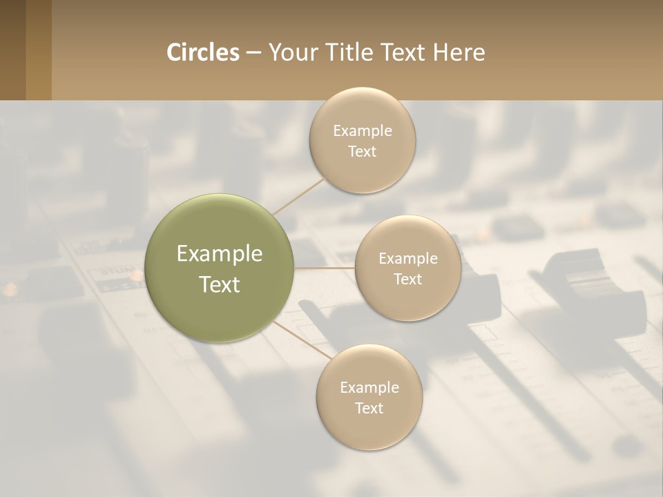 A Sound Board With Many Knobs On It PowerPoint Template