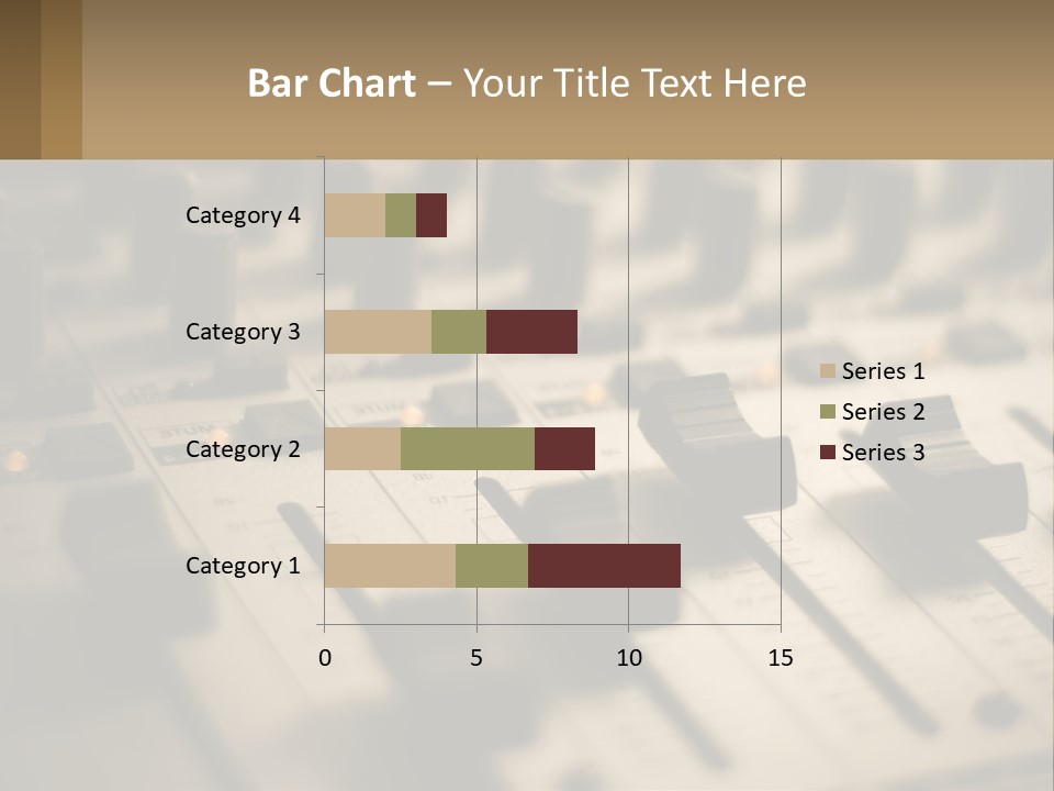 A Sound Board With Many Knobs On It PowerPoint Template