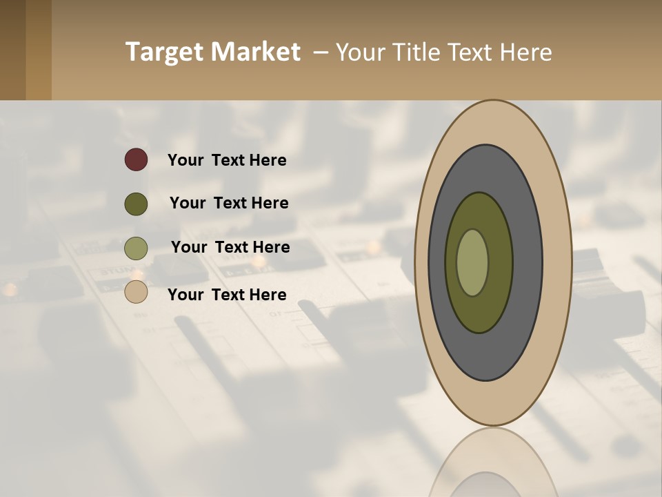 A Sound Board With Many Knobs On It PowerPoint Template