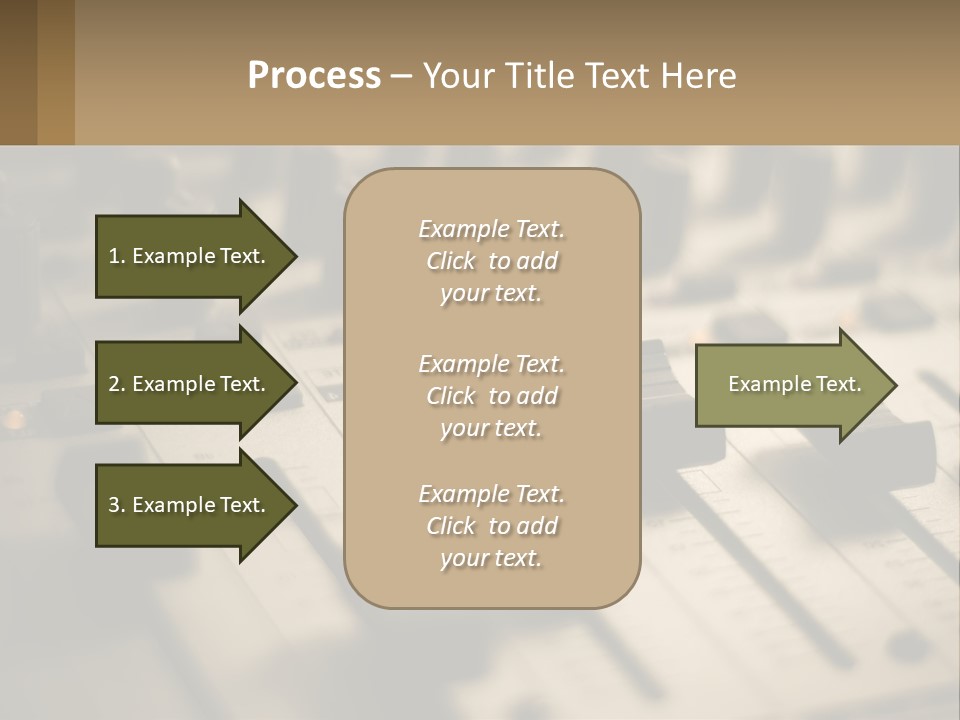 A Sound Board With Many Knobs On It PowerPoint Template