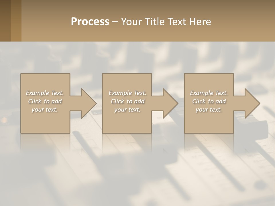 A Sound Board With Many Knobs On It PowerPoint Template