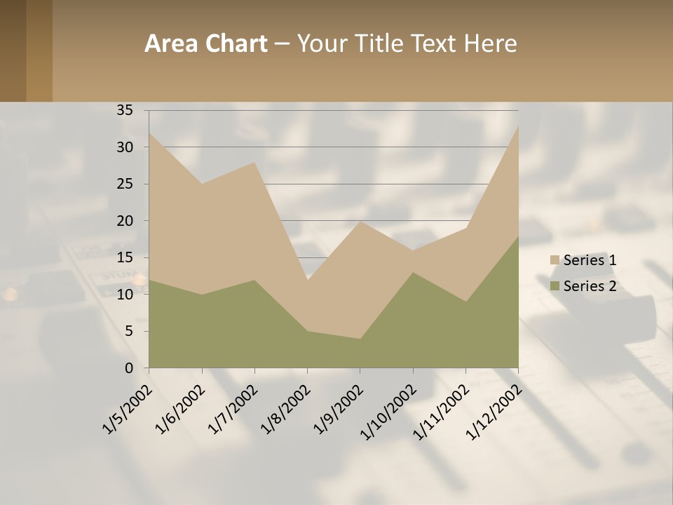 A Sound Board With Many Knobs On It PowerPoint Template