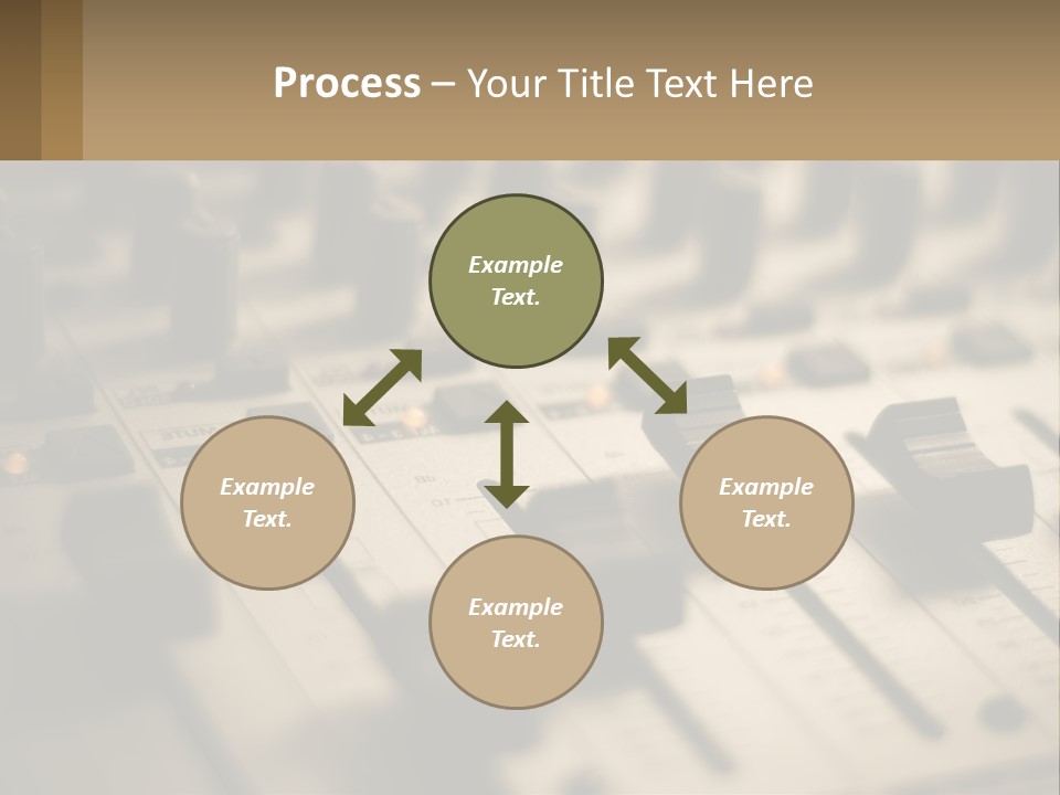 A Sound Board With Many Knobs On It PowerPoint Template