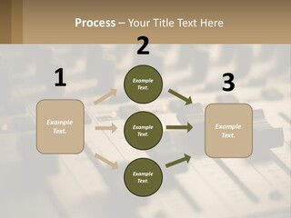 A Sound Board With Many Knobs On It PowerPoint Template