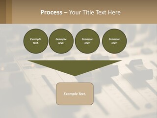 A Sound Board With Many Knobs On It PowerPoint Template