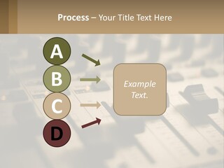 A Sound Board With Many Knobs On It PowerPoint Template