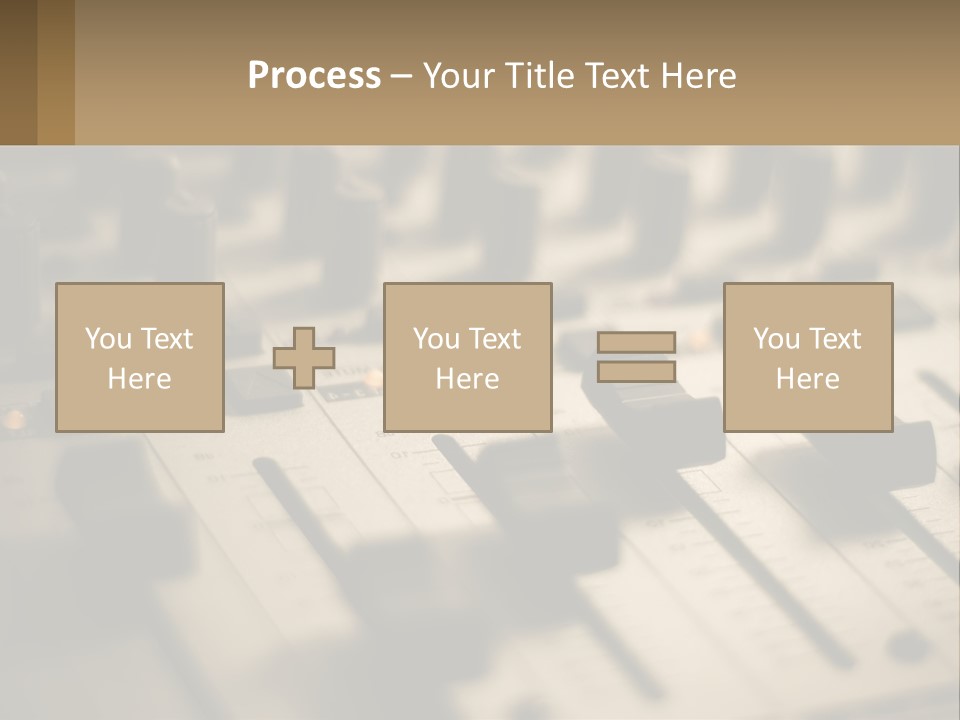 A Sound Board With Many Knobs On It PowerPoint Template