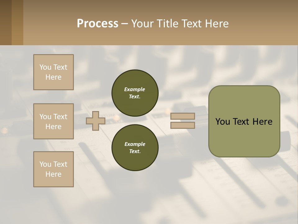 A Sound Board With Many Knobs On It PowerPoint Template