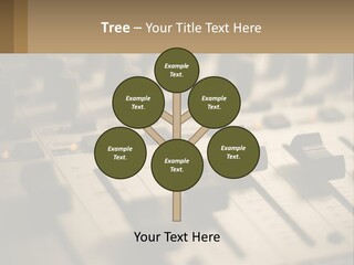 A Sound Board With Many Knobs On It PowerPoint Template