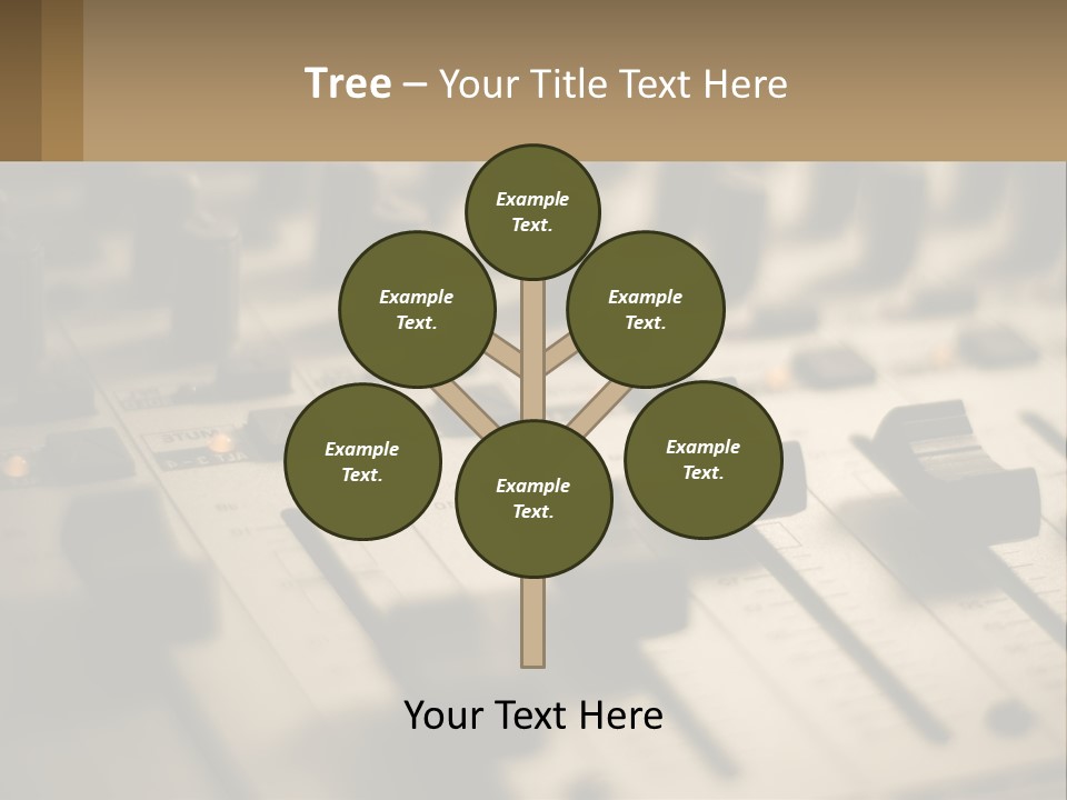 A Sound Board With Many Knobs On It PowerPoint Template