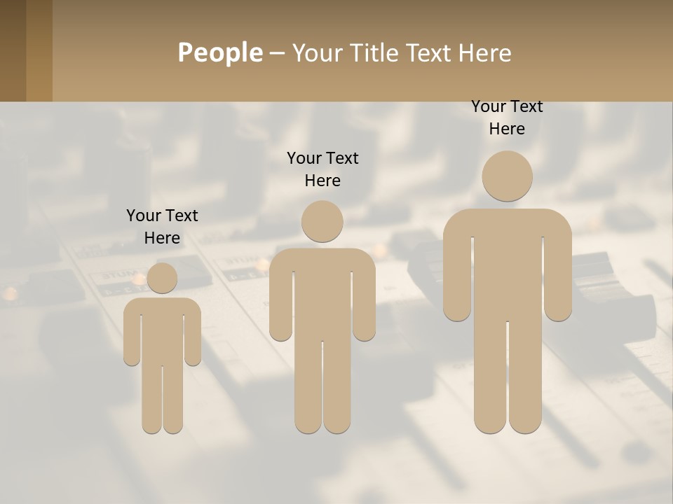 A Sound Board With Many Knobs On It PowerPoint Template