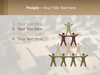 A Sound Board With Many Knobs On It PowerPoint Template
