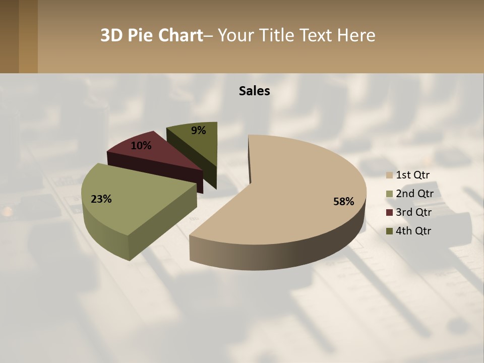 A Sound Board With Many Knobs On It PowerPoint Template