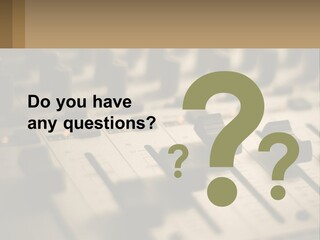 A Sound Board With Many Knobs On It PowerPoint Template