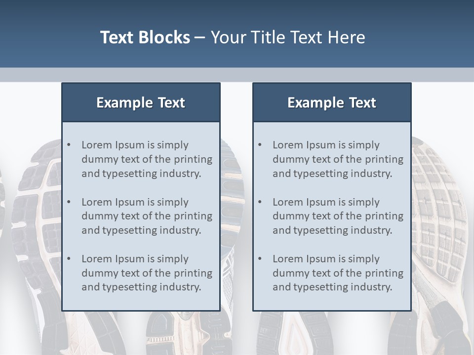 A Row Of Tennis Shoes In Different Colors PowerPoint Template