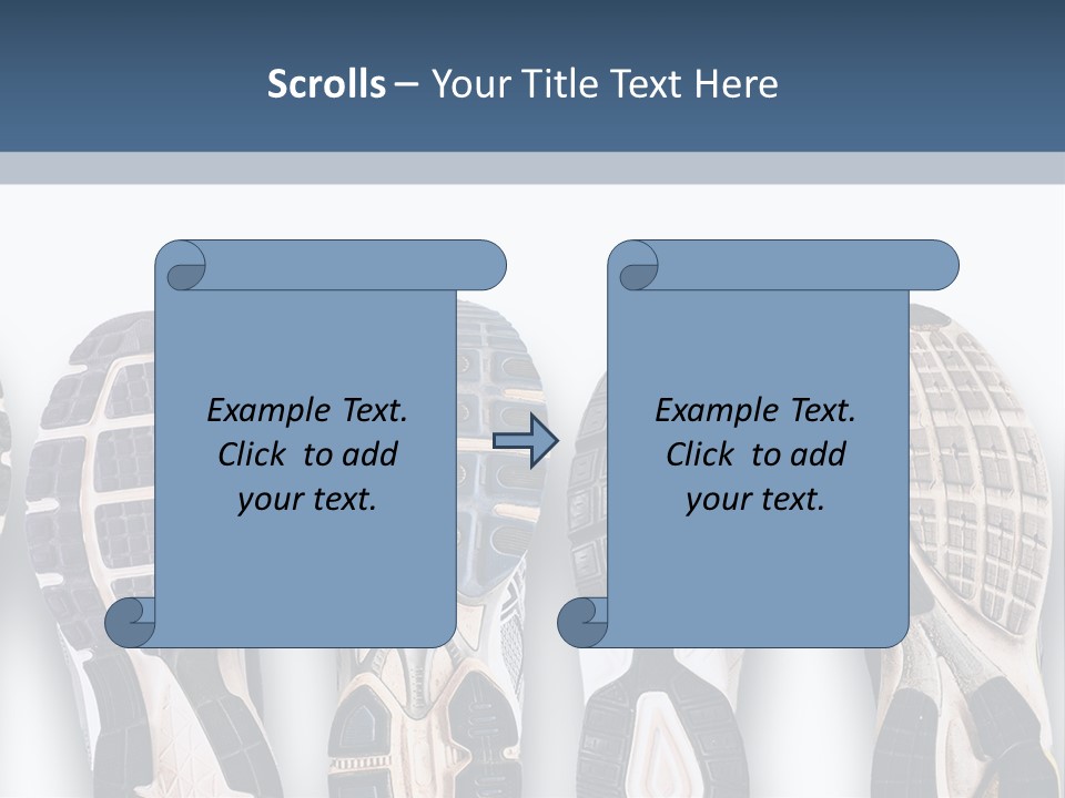 A Row Of Tennis Shoes In Different Colors PowerPoint Template