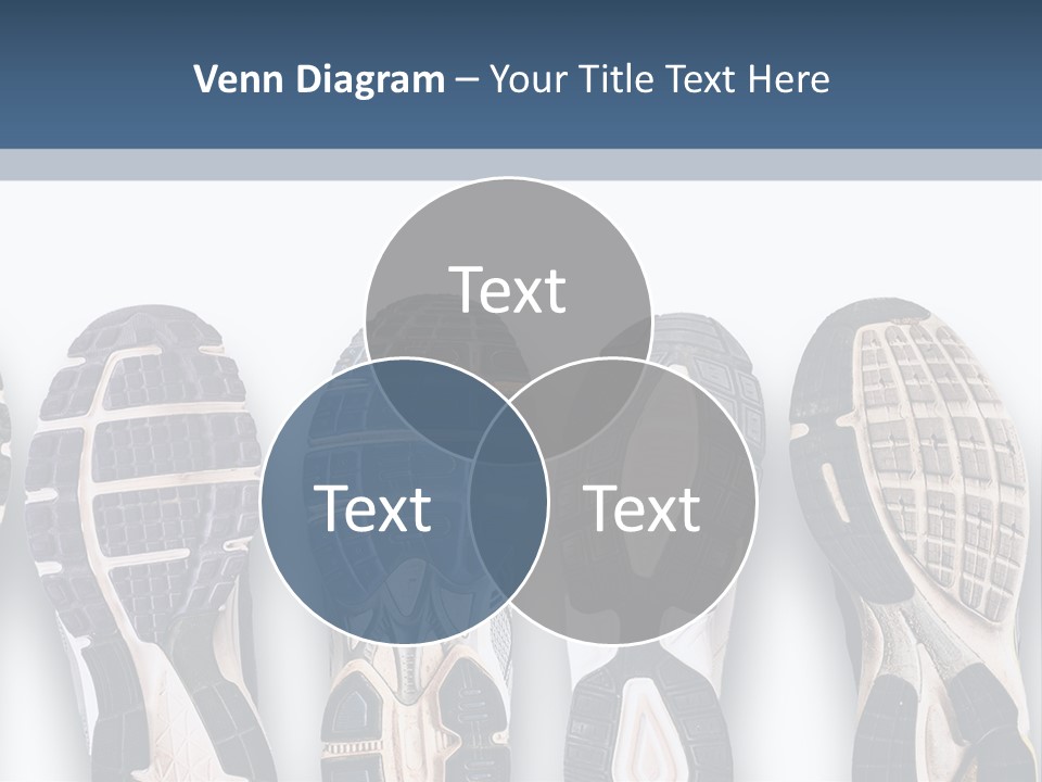 A Row Of Tennis Shoes In Different Colors PowerPoint Template