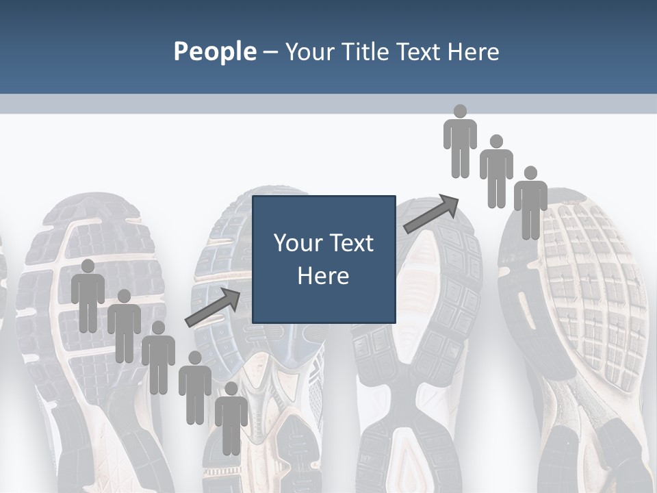 A Row Of Tennis Shoes In Different Colors PowerPoint Template