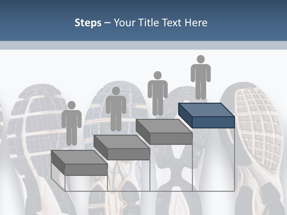 A Row Of Tennis Shoes In Different Colors PowerPoint Template