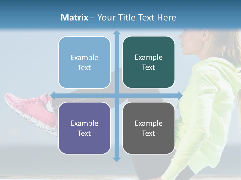 A Woman Is Sitting On The Beach With Her Feet Up In The Air PowerPoint Template