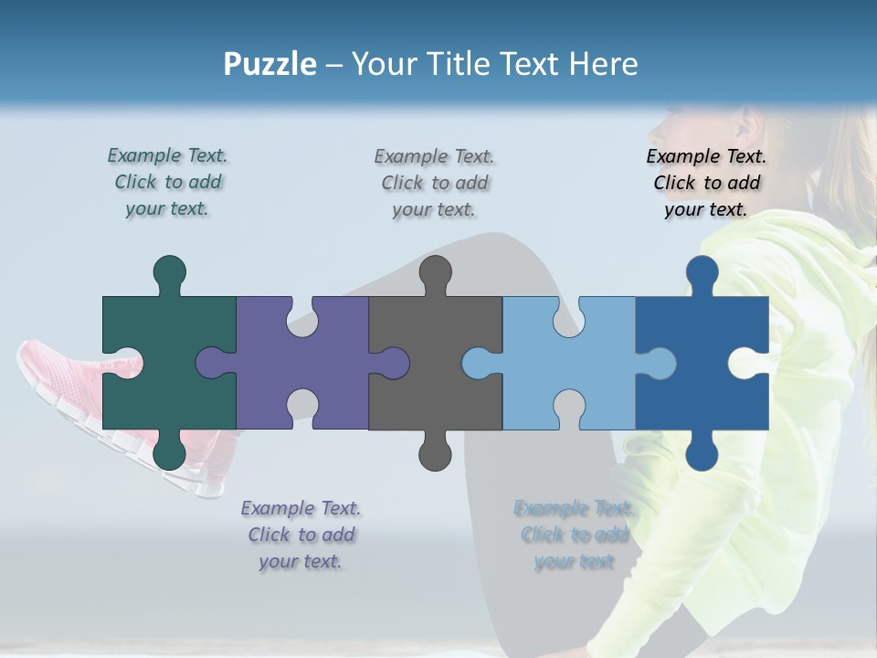 A Woman Is Sitting On The Beach With Her Feet Up In The Air PowerPoint Template