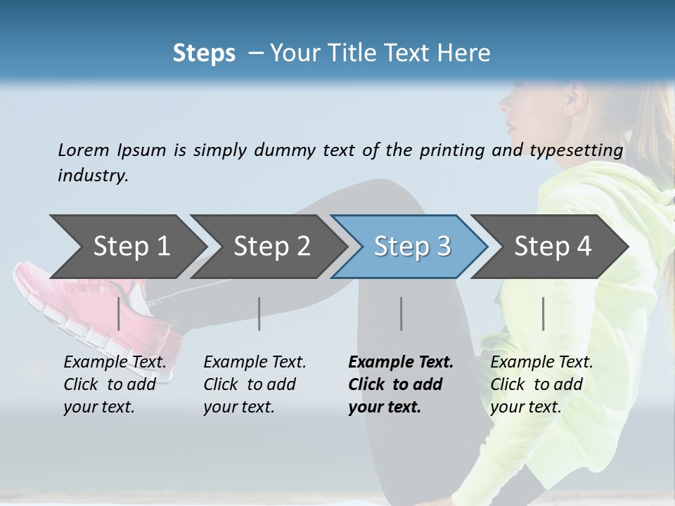 A Woman Is Sitting On The Beach With Her Feet Up In The Air PowerPoint Template