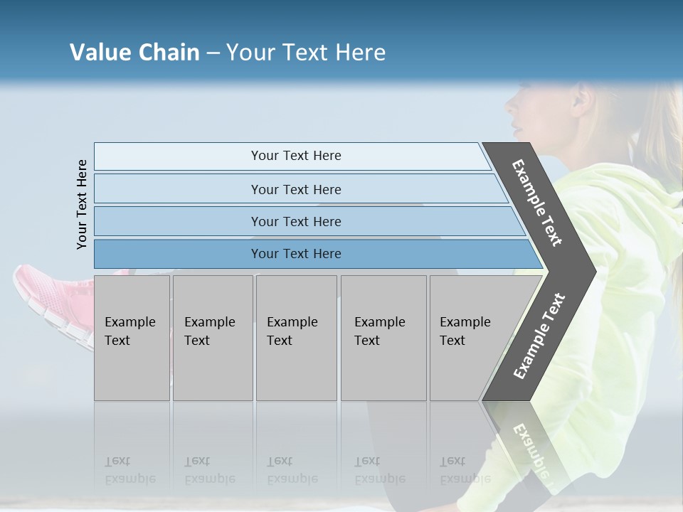 A Woman Is Sitting On The Beach With Her Feet Up In The Air PowerPoint Template