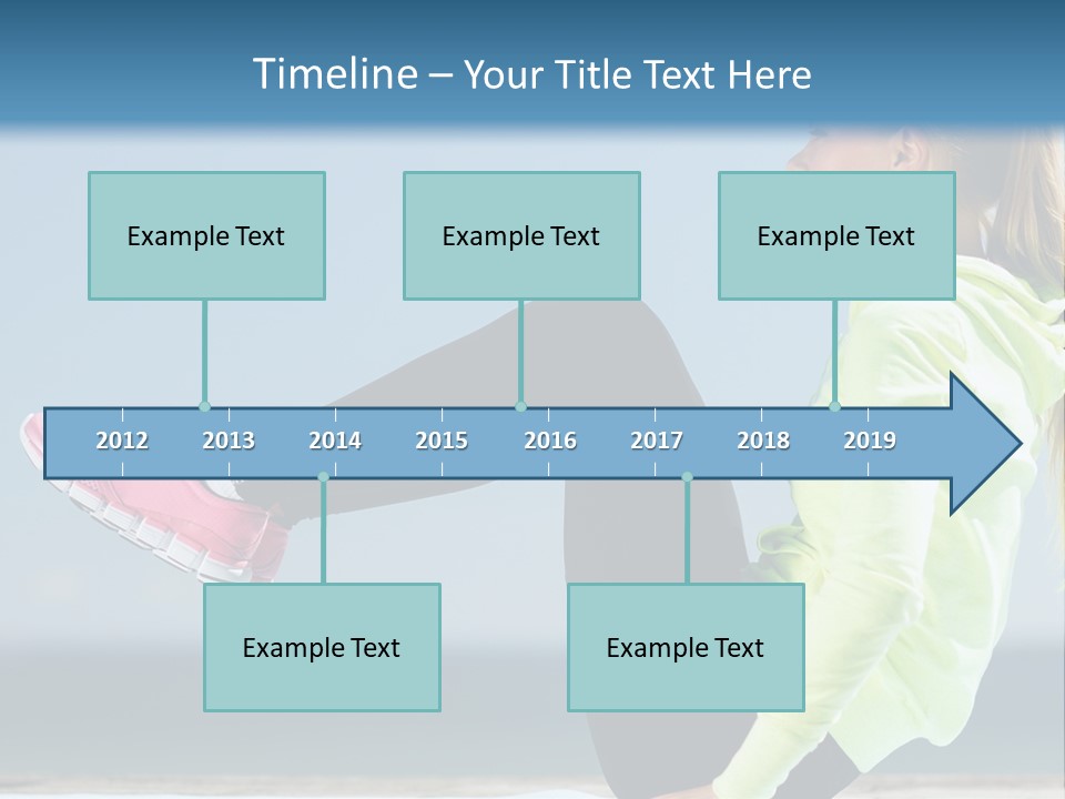 A Woman Is Sitting On The Beach With Her Feet Up In The Air PowerPoint Template