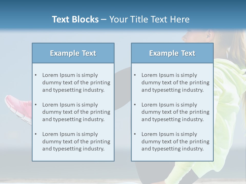 A Woman Is Sitting On The Beach With Her Feet Up In The Air PowerPoint Template