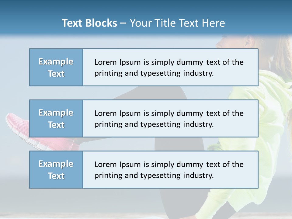 A Woman Is Sitting On The Beach With Her Feet Up In The Air PowerPoint Template