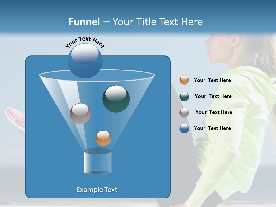 A Woman Is Sitting On The Beach With Her Feet Up In The Air PowerPoint Template