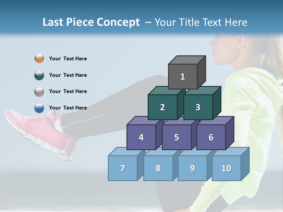 A Woman Is Sitting On The Beach With Her Feet Up In The Air PowerPoint Template