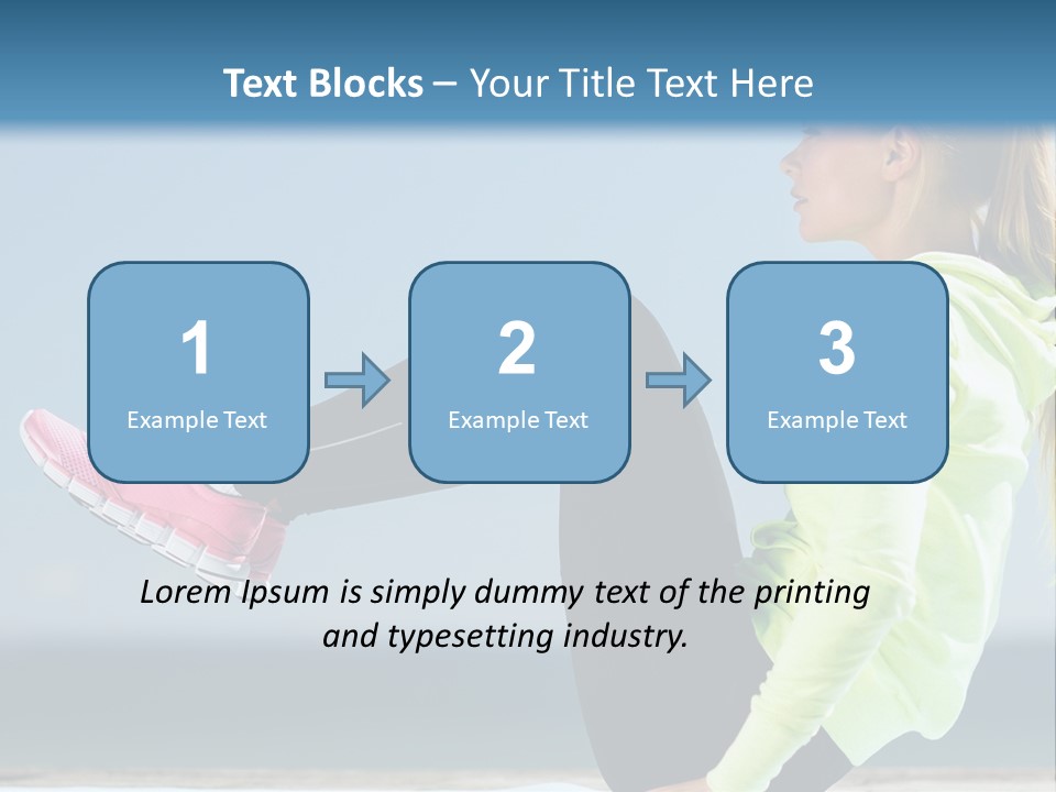 A Woman Is Sitting On The Beach With Her Feet Up In The Air PowerPoint Template