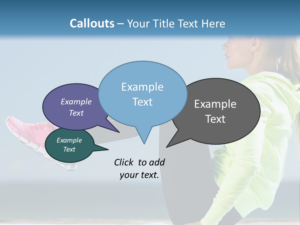 A Woman Is Sitting On The Beach With Her Feet Up In The Air PowerPoint Template