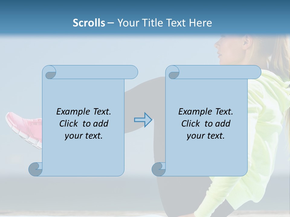 A Woman Is Sitting On The Beach With Her Feet Up In The Air PowerPoint Template