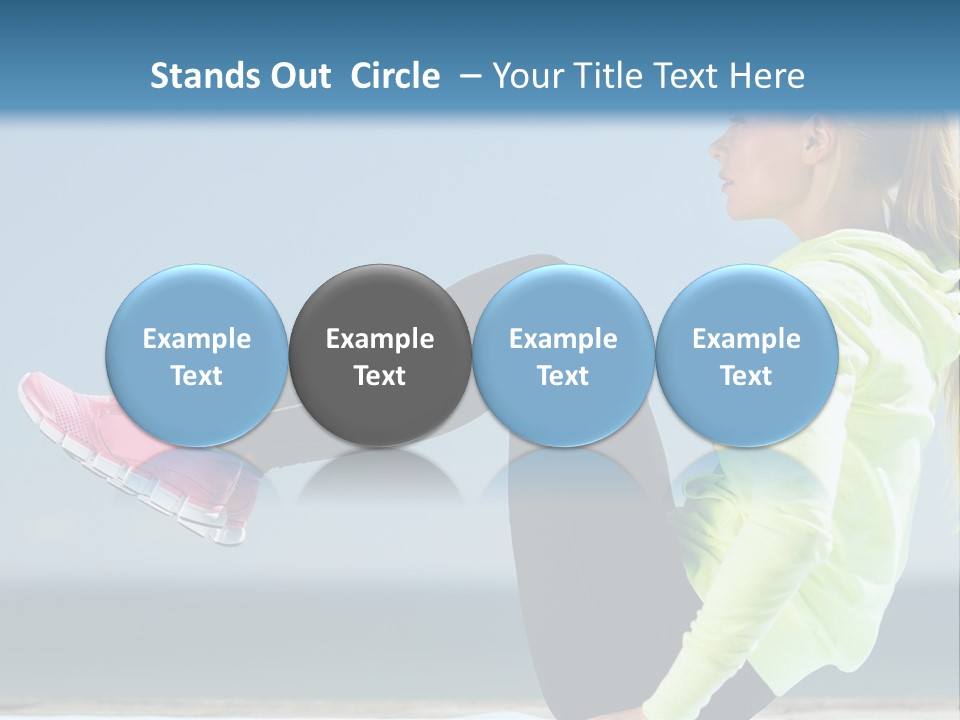 A Woman Is Sitting On The Beach With Her Feet Up In The Air PowerPoint Template