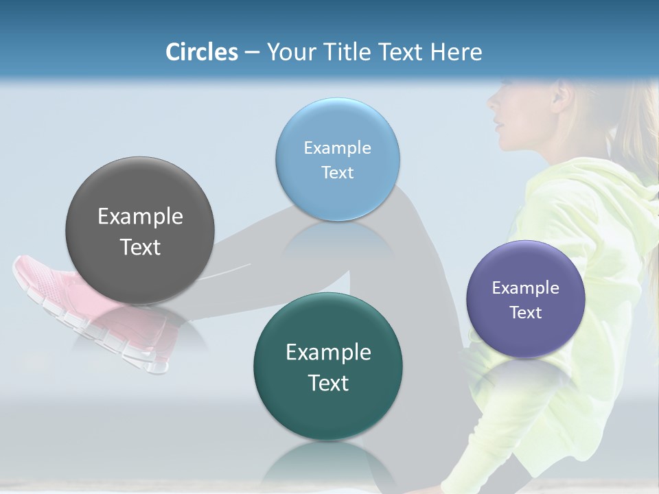 A Woman Is Sitting On The Beach With Her Feet Up In The Air PowerPoint Template