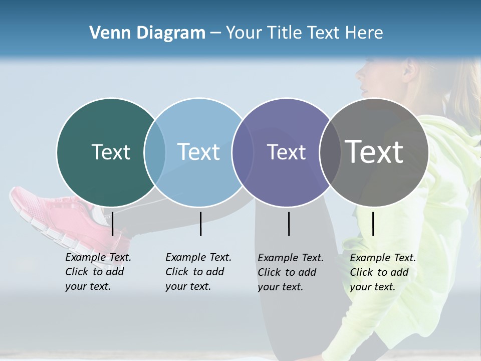 A Woman Is Sitting On The Beach With Her Feet Up In The Air PowerPoint Template