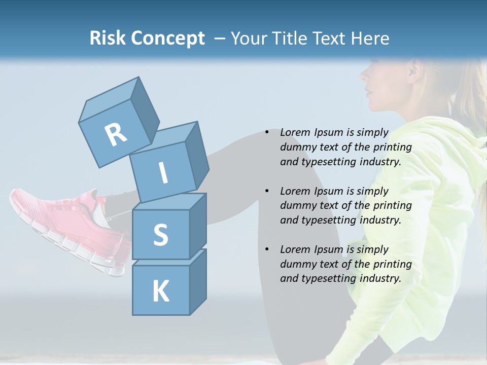 A Woman Is Sitting On The Beach With Her Feet Up In The Air PowerPoint Template